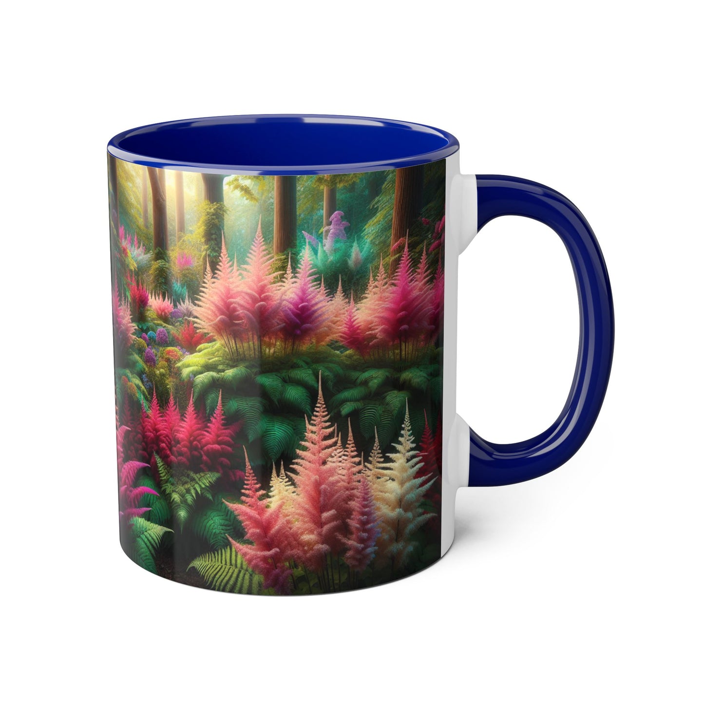 Astilbe Blooms Accent Mug, Floral Tea Cup, Coffee Mug, Gift for Gardeners, Botanical Kitchen Decor, Nature Lover Ceramic Mug, Plant Lady