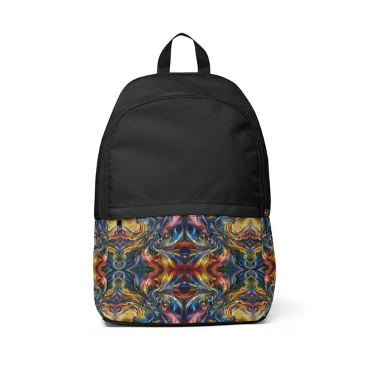 Fabric Backpack Energy Waves Design