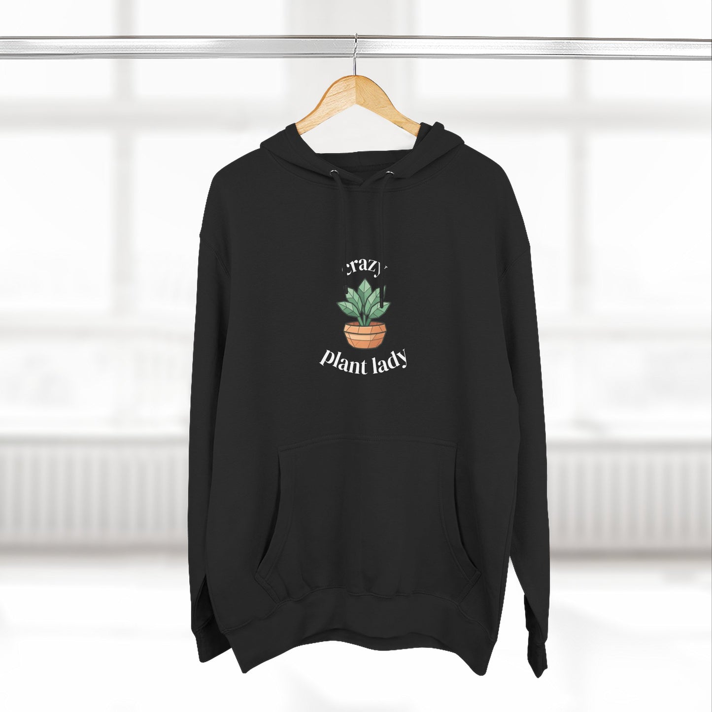 Fleece Hoodie: Plant Lover Gift, Botanical Three-Panel Hoodie, Plant Lady Pullover