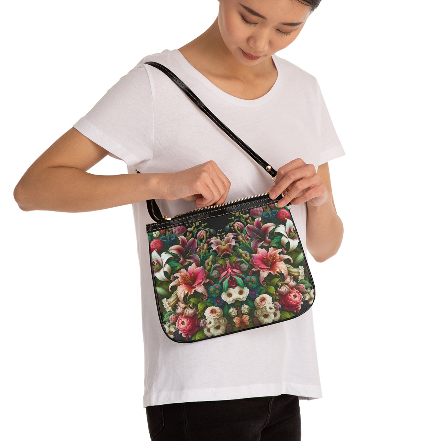 Lily Floral Small Shoulder Bag