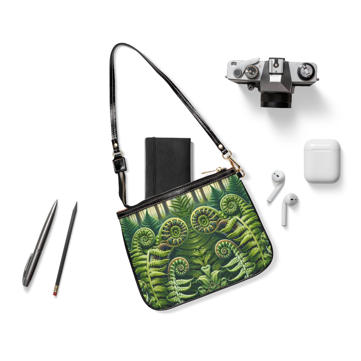 Fern Leaves Small Shoulder Bag