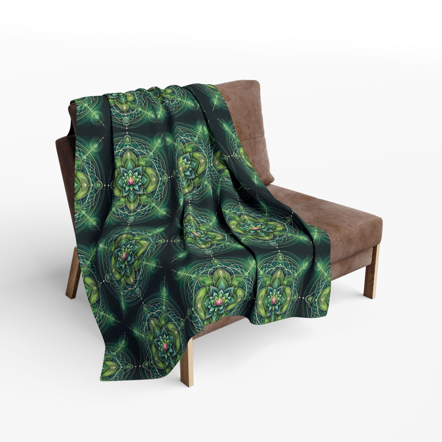 Fleece Blanket with Heart Chakra Design