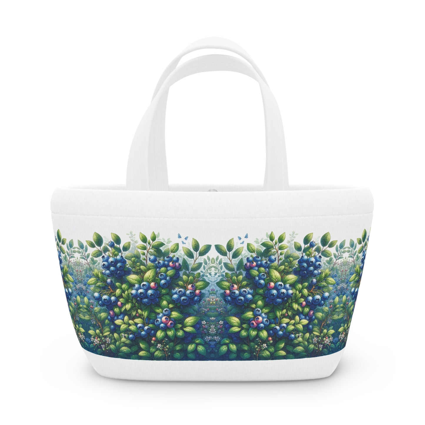 Blueberries Lunch Bag, Insulated Tote for Work, School, Picnics, Reusable Lunchbox, Food Storage Bag