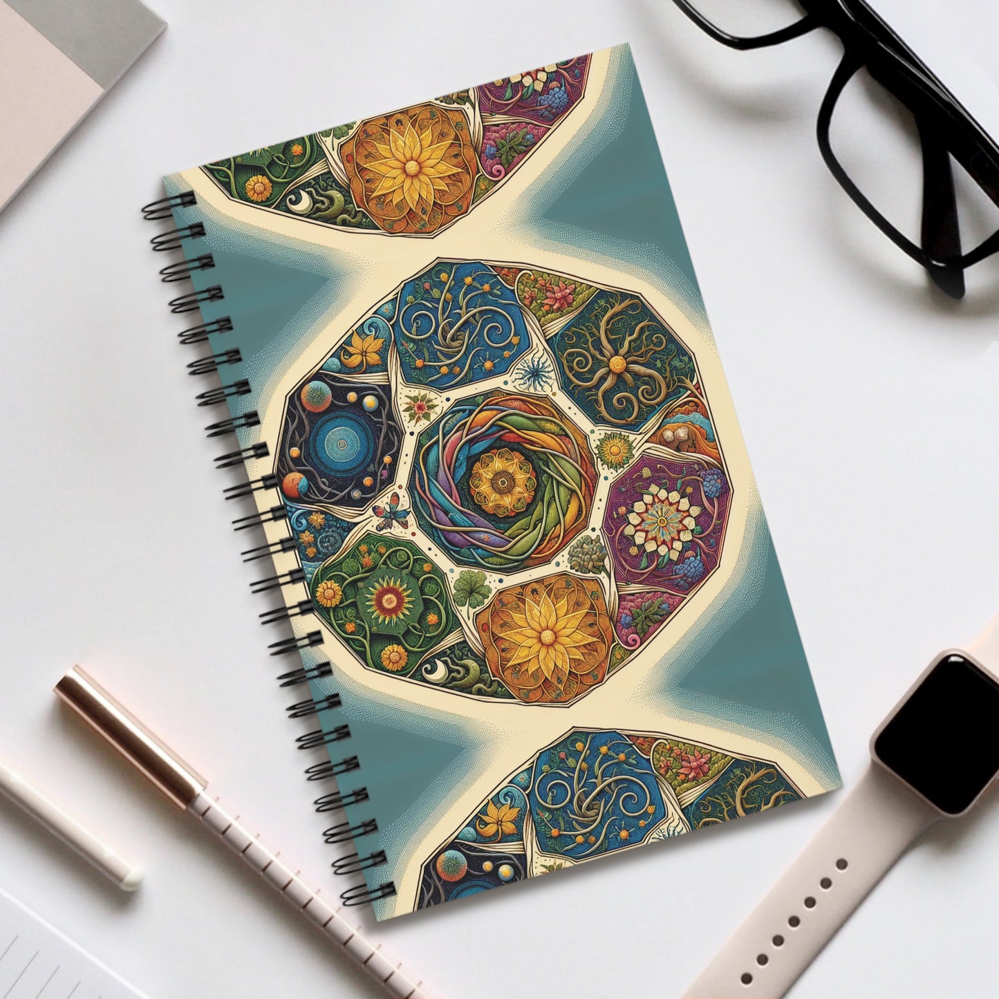 Vibrant Spiral Journal - Colorful Floral Design for Writers, Artists, Gift for Special Occasions, Creative Journal, Note-taking, Keepsake