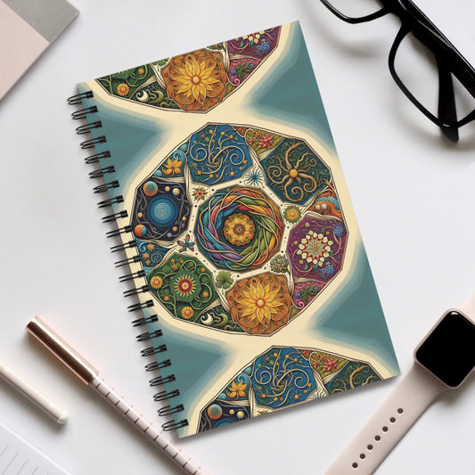 Vibrant Spiral Journal - Colorful Floral Design for Writers, Artists, Gift for Special Occasions, Creative Journal, Note-taking, Keepsake