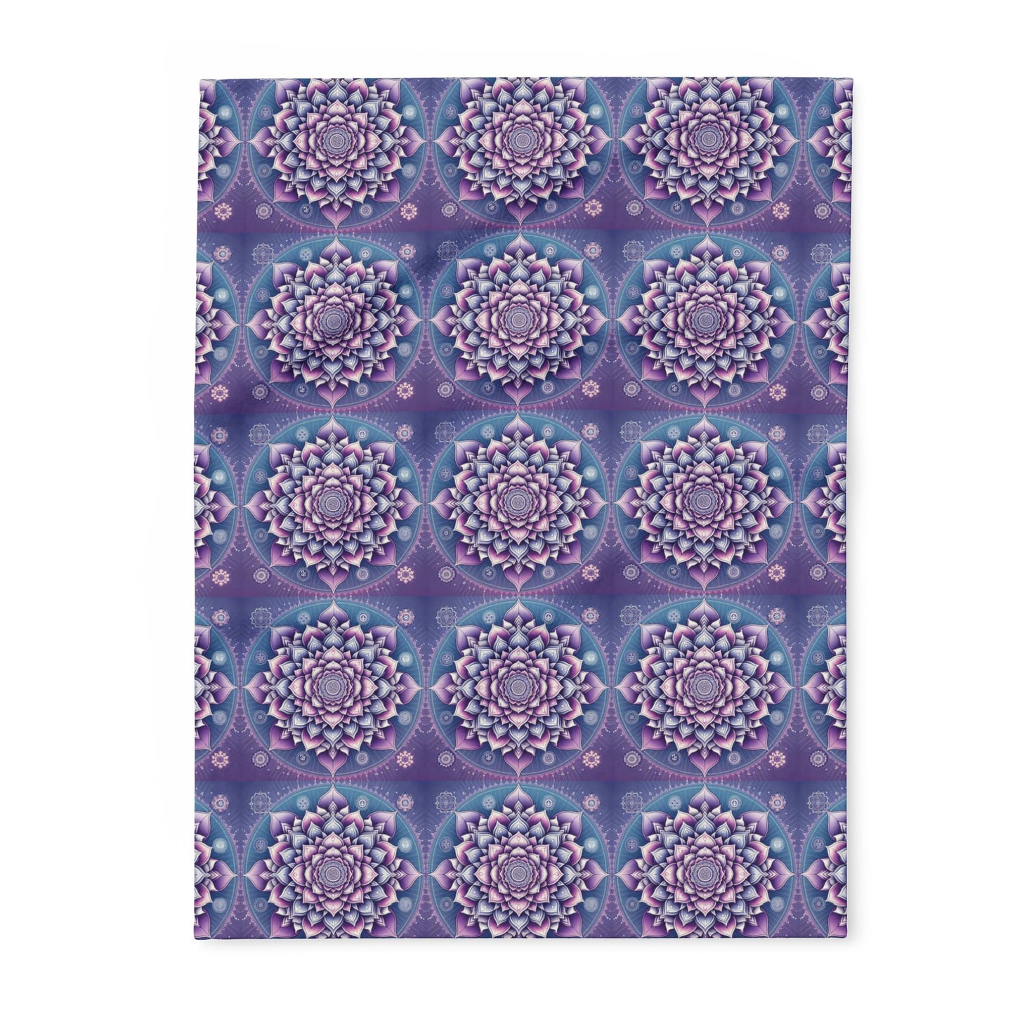Fleece Blanket with Crown Chakra Design