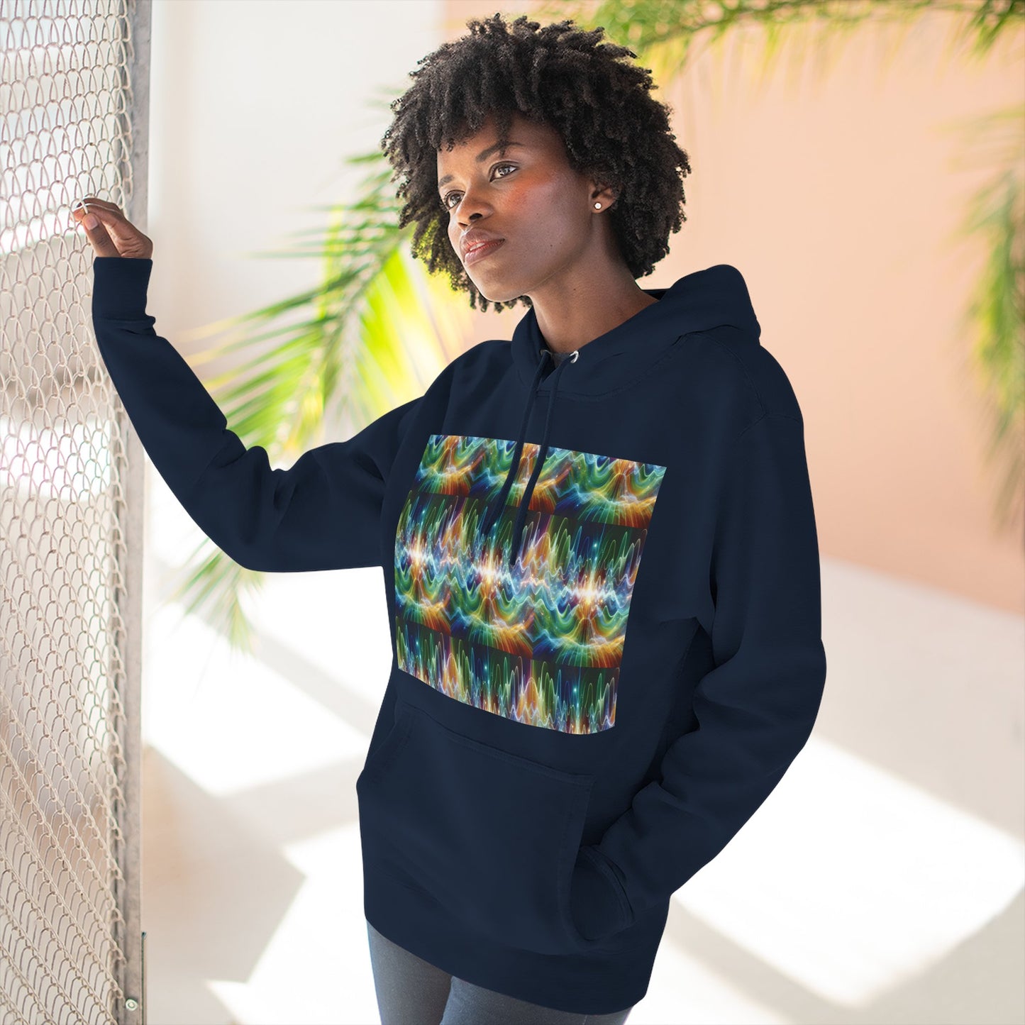 Fleece Hoodie - Frequency Waves Design