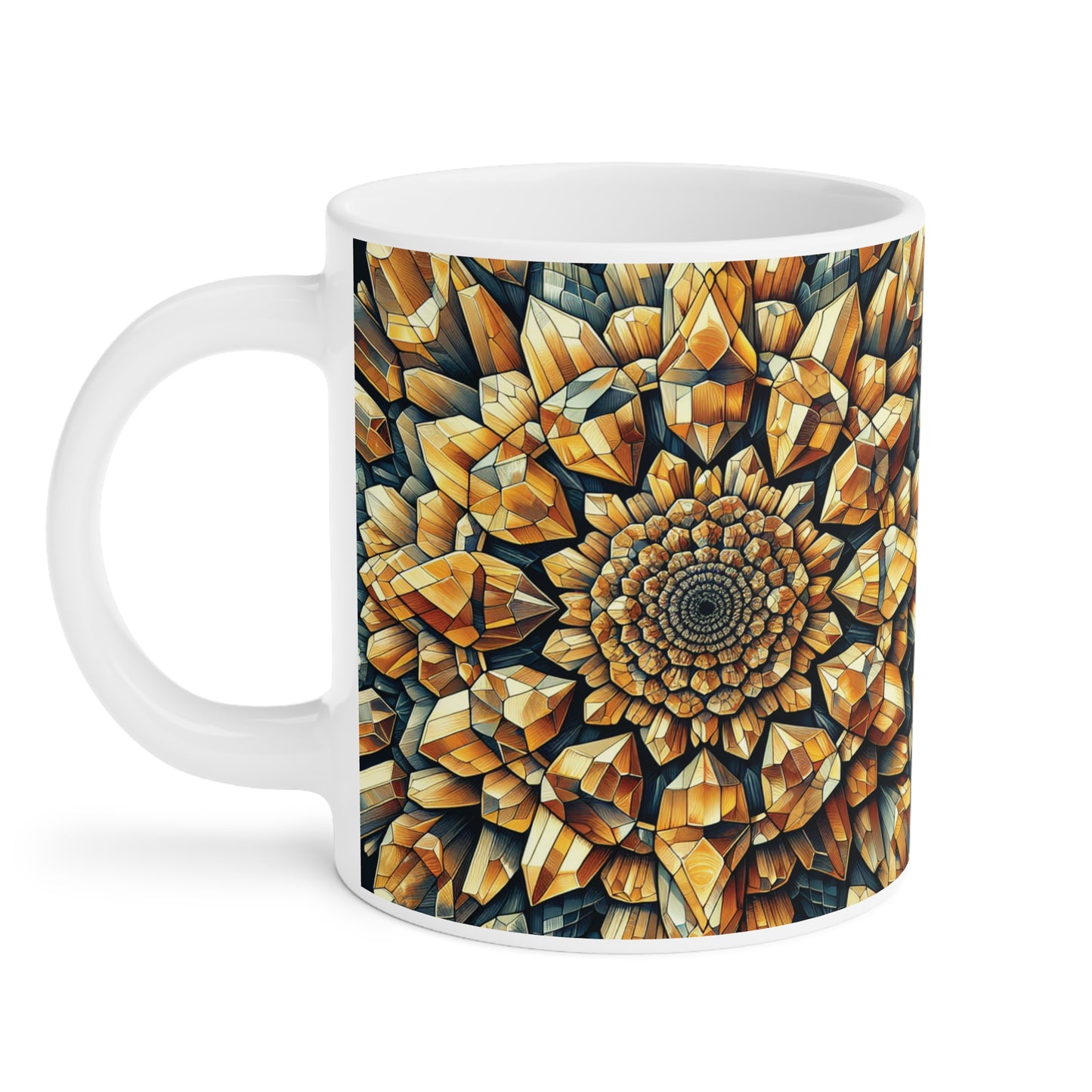Citrine Geometric Ceramic Mug - Artisanal Drinkware for Coffee Lovers, Home Decor, Unique Gift, Housewarming, Mother's Day