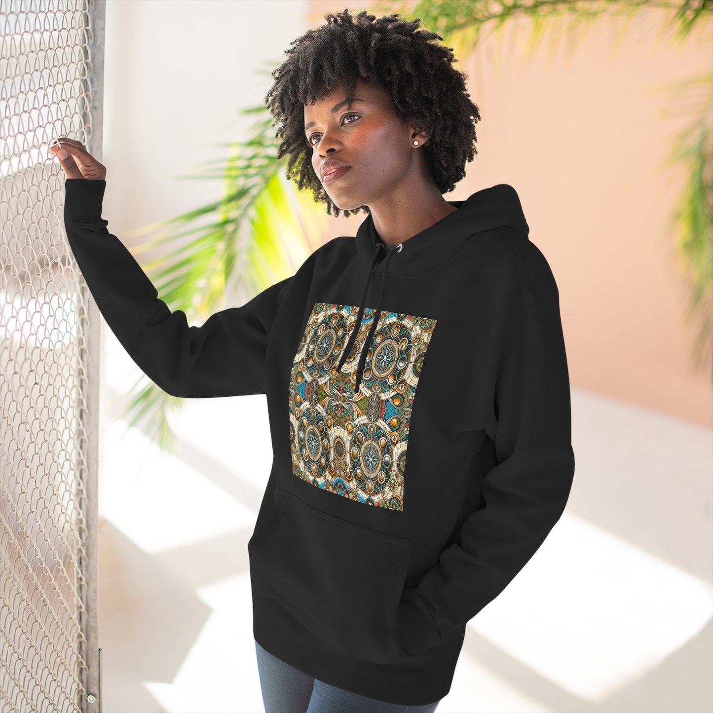 Fleece Hoodie - Symbol of Life Design
