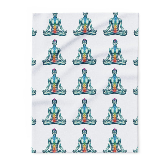 Fleece Blanket - Chakra Meditation Design