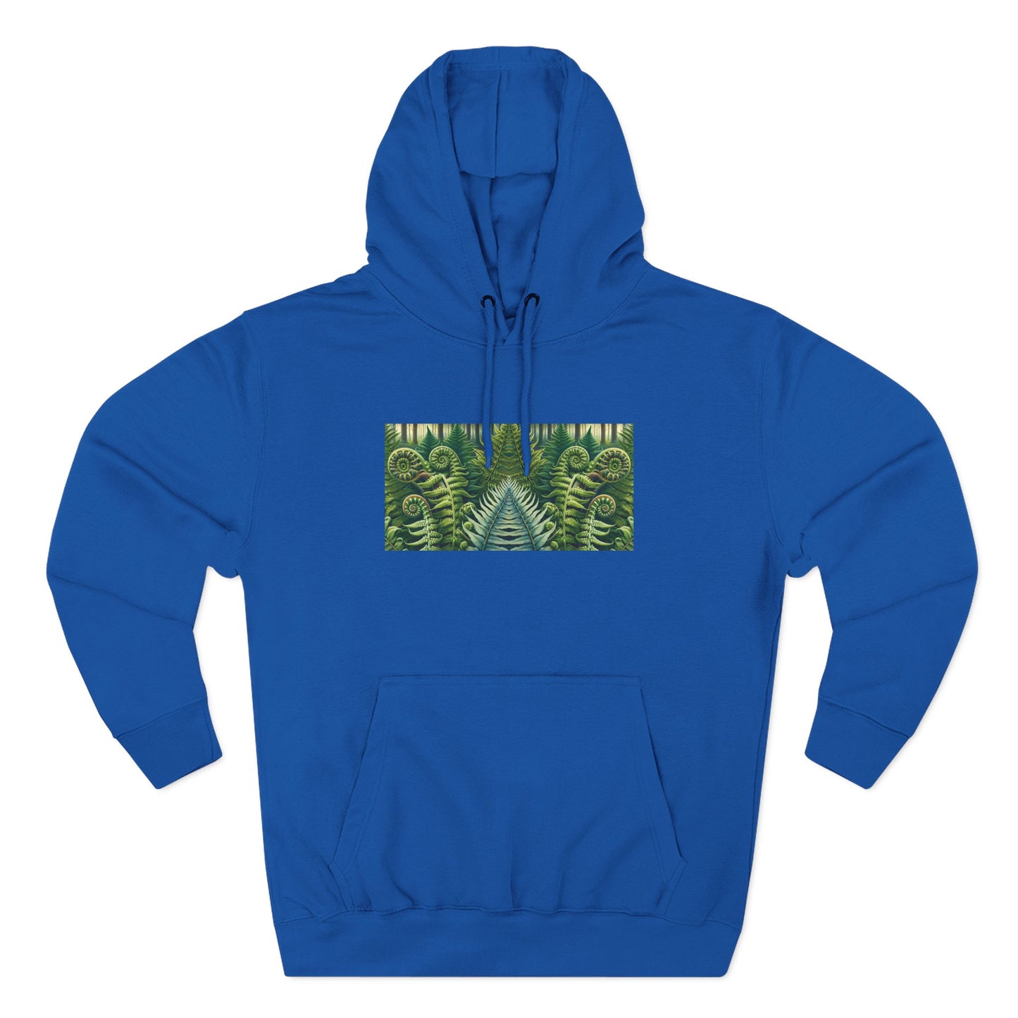 Nature-Inspired Three-Panel Fleece Hoodie for Outdoor Enthusiasts