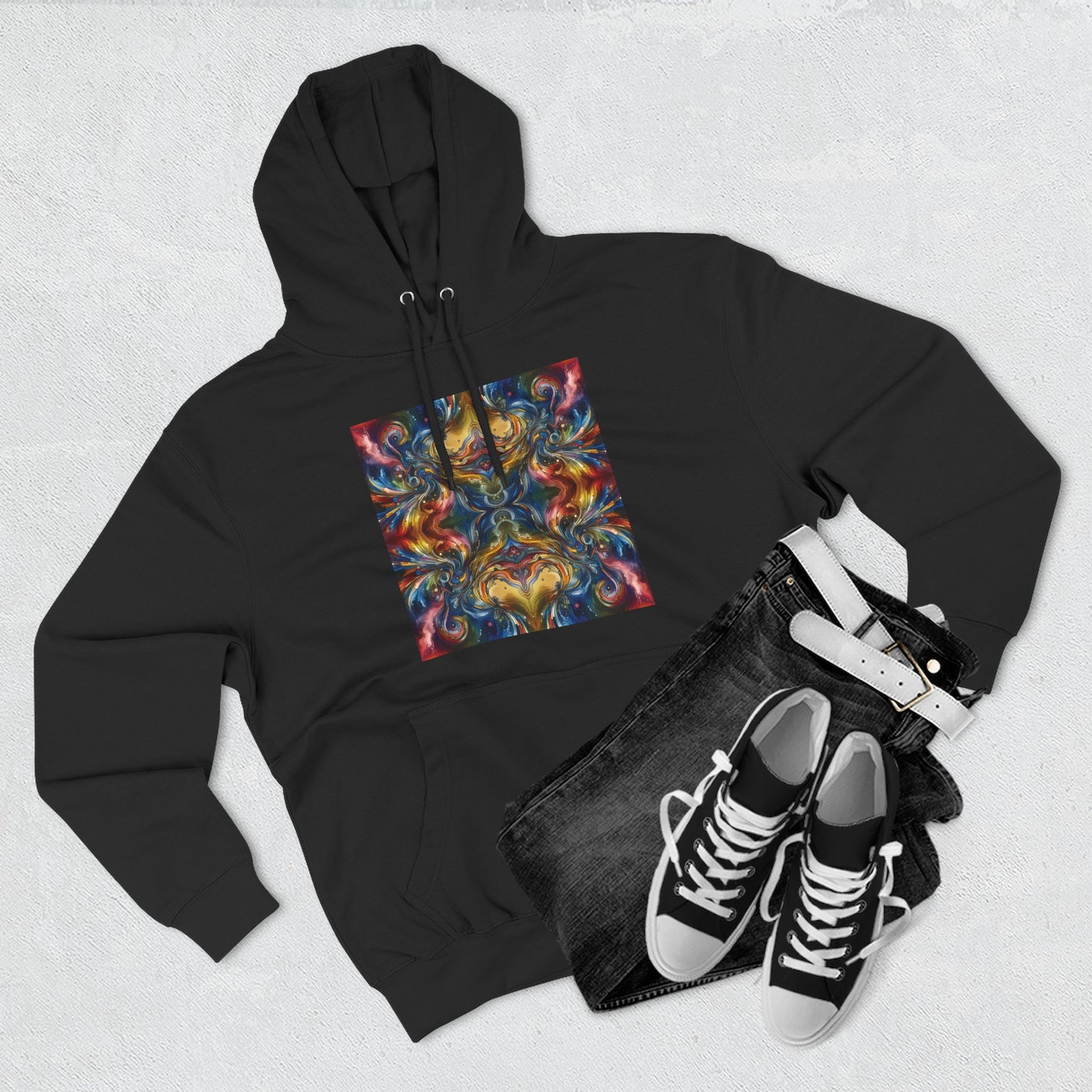 Fleece Hoodie - Energy Wave Design