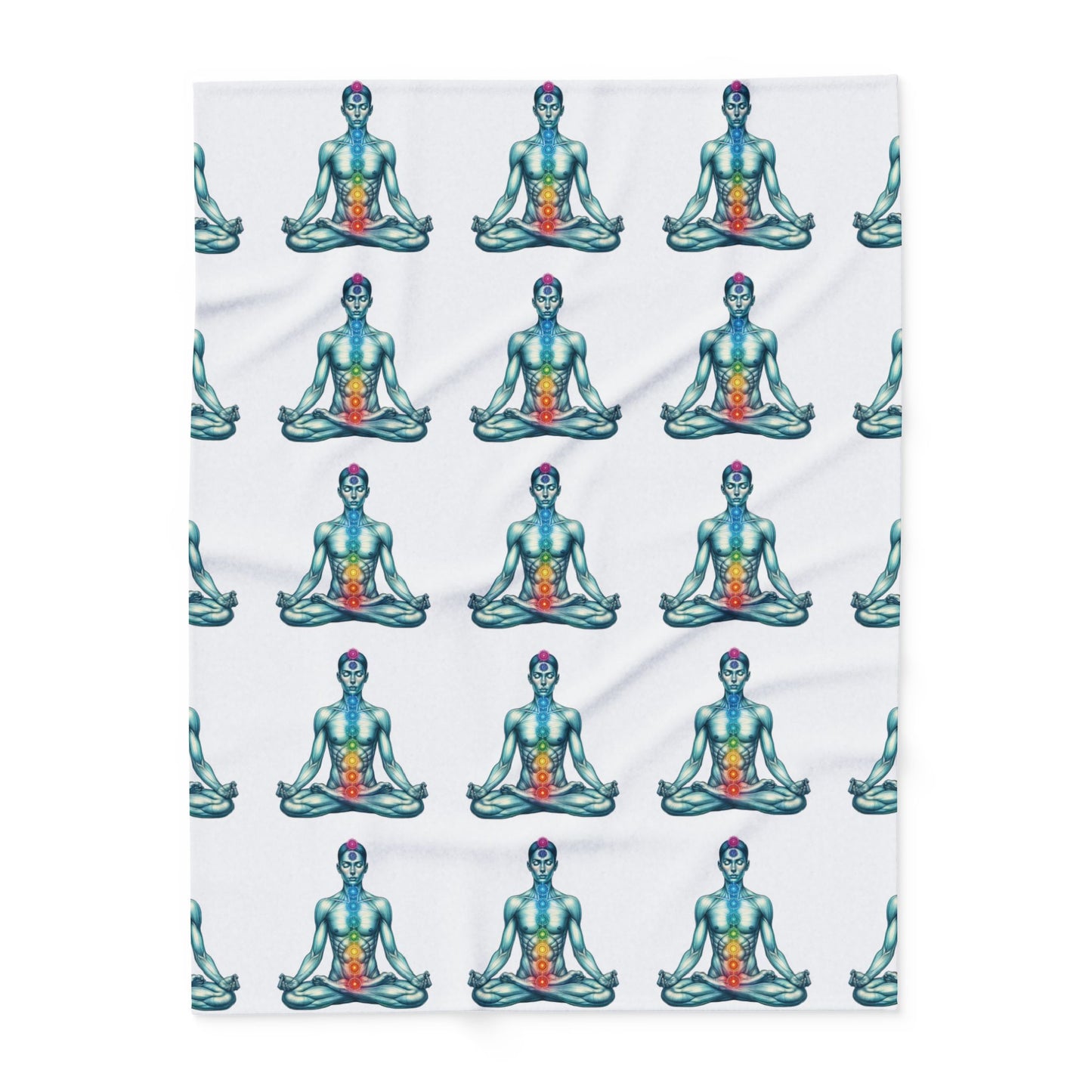Fleece Blanket - Chakra Meditation Design