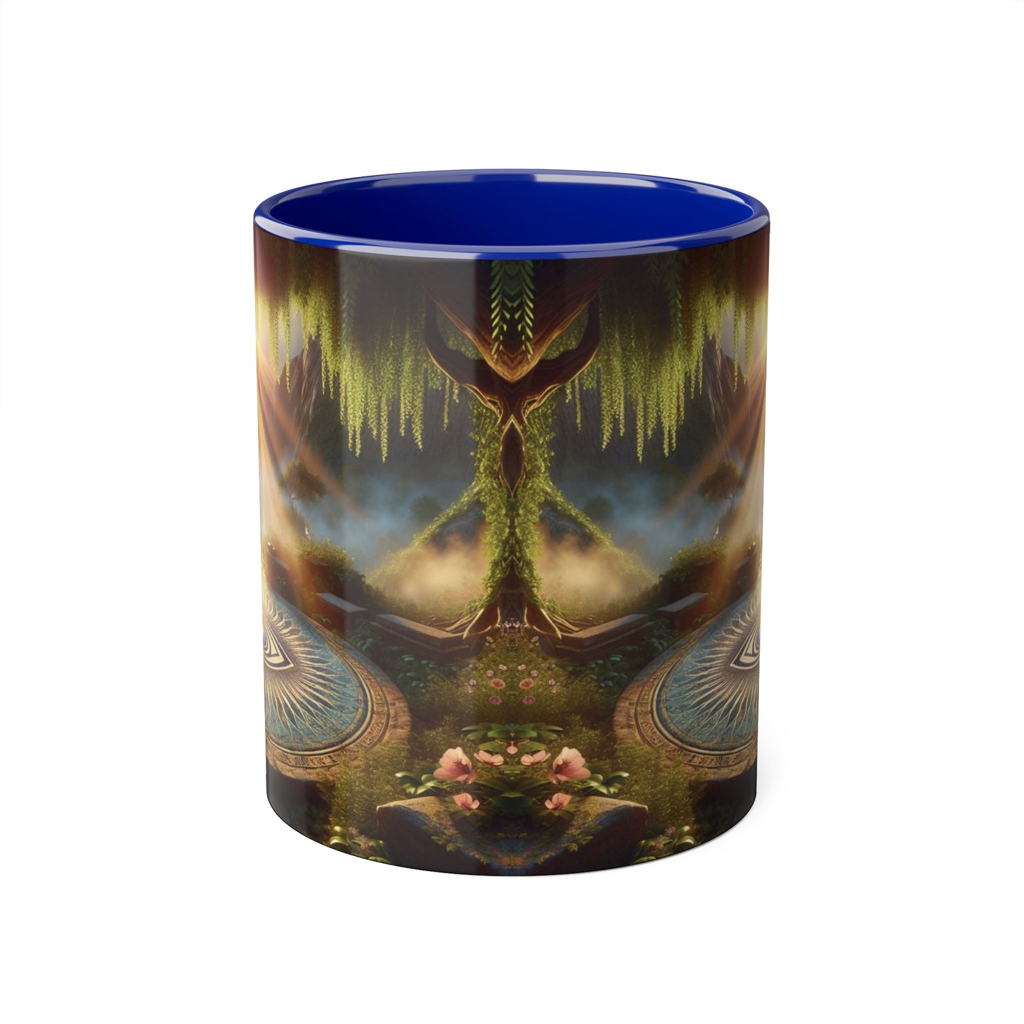 Mystical Eye Accent Mug - 11oz Coffee Cup for Mindfulness and Inspiration