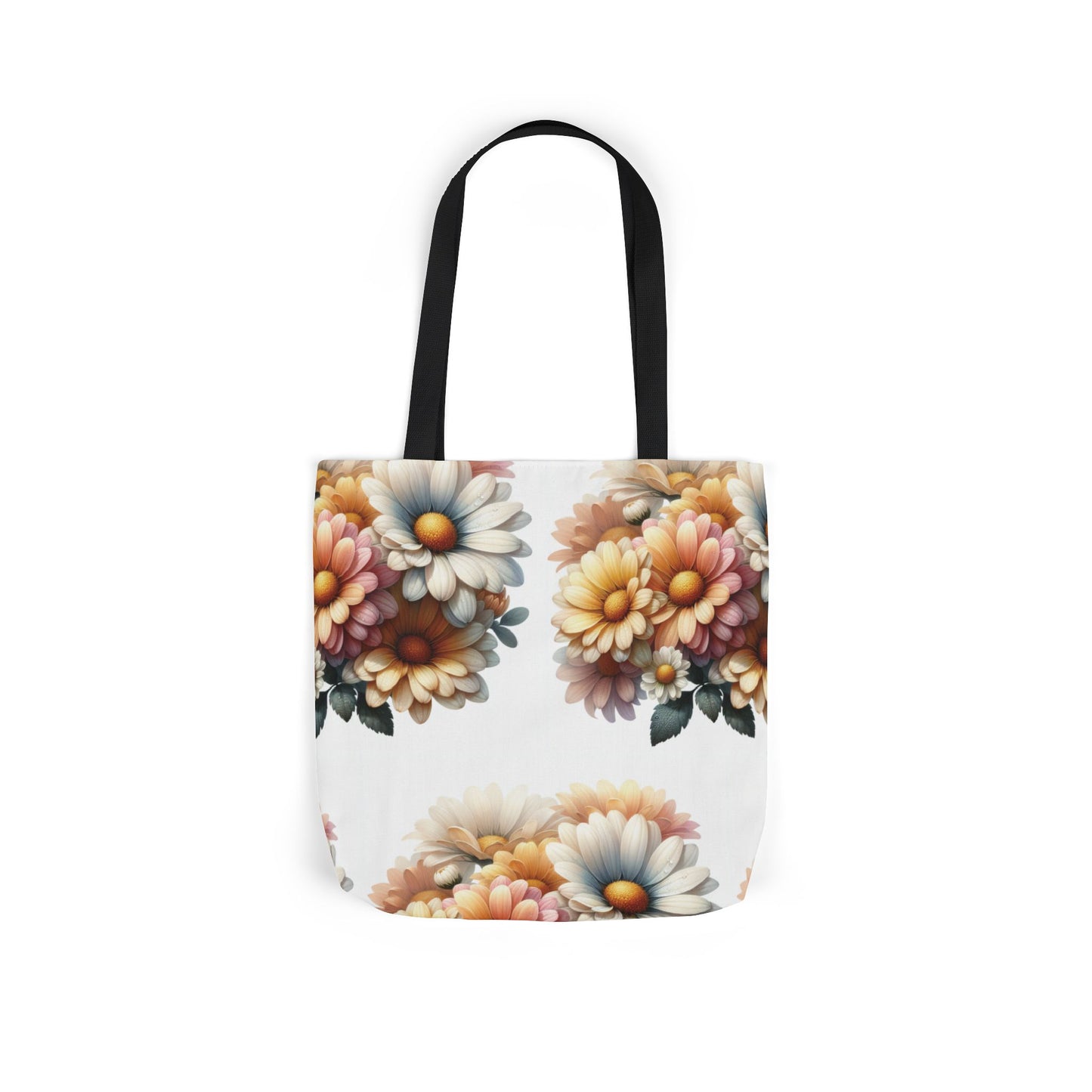 Floral Canvas Tote Bag with 5-Color Straps - Stylish