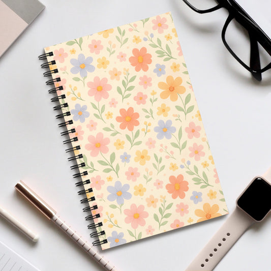 Dainty Floral Spiral Journal