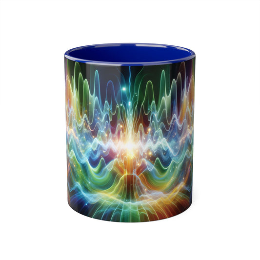 Frequency Waves Mug, Unique Kitchen Decor, Gift for Music Lover, Sound Wave Design, Office Tea Mug