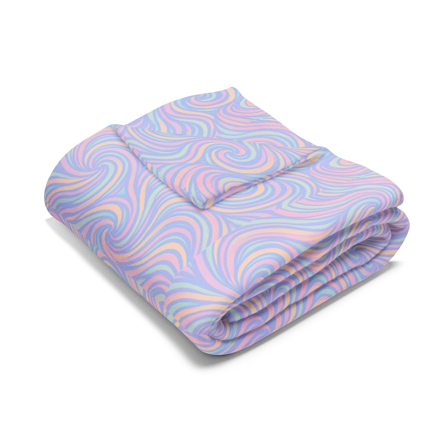 Pastel Swirl Arctic Fleece Blanket — Soft Cozy Throw for Home & Gifting