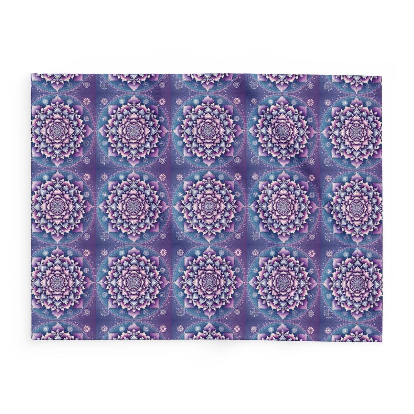 Fleece Blanket with Crown Chakra Design