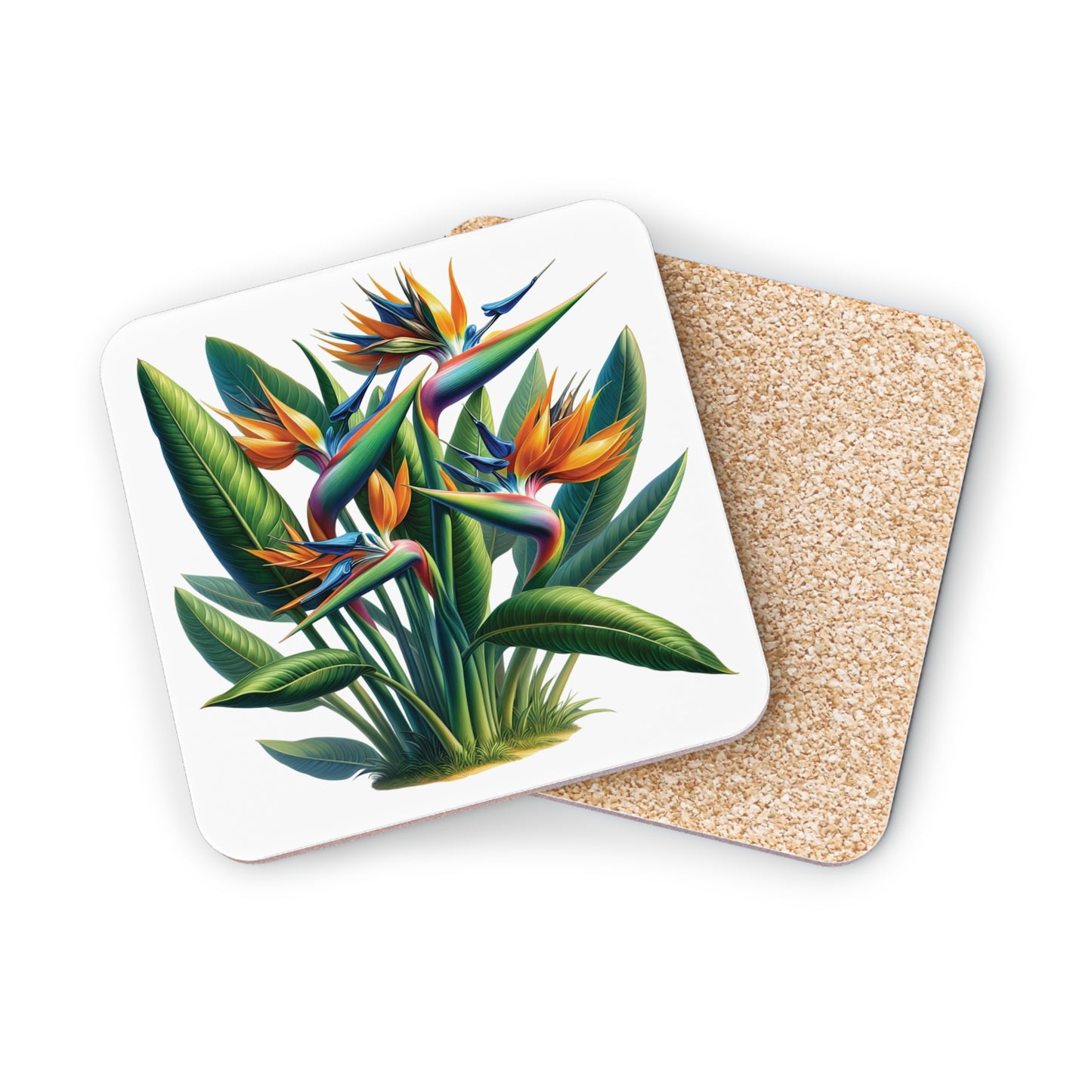 Tropical Bird of Paradise Plant Drink Coasters, Ceramic Coasters, Coasters for Drinks, Home Decor, Kitchen Accessories