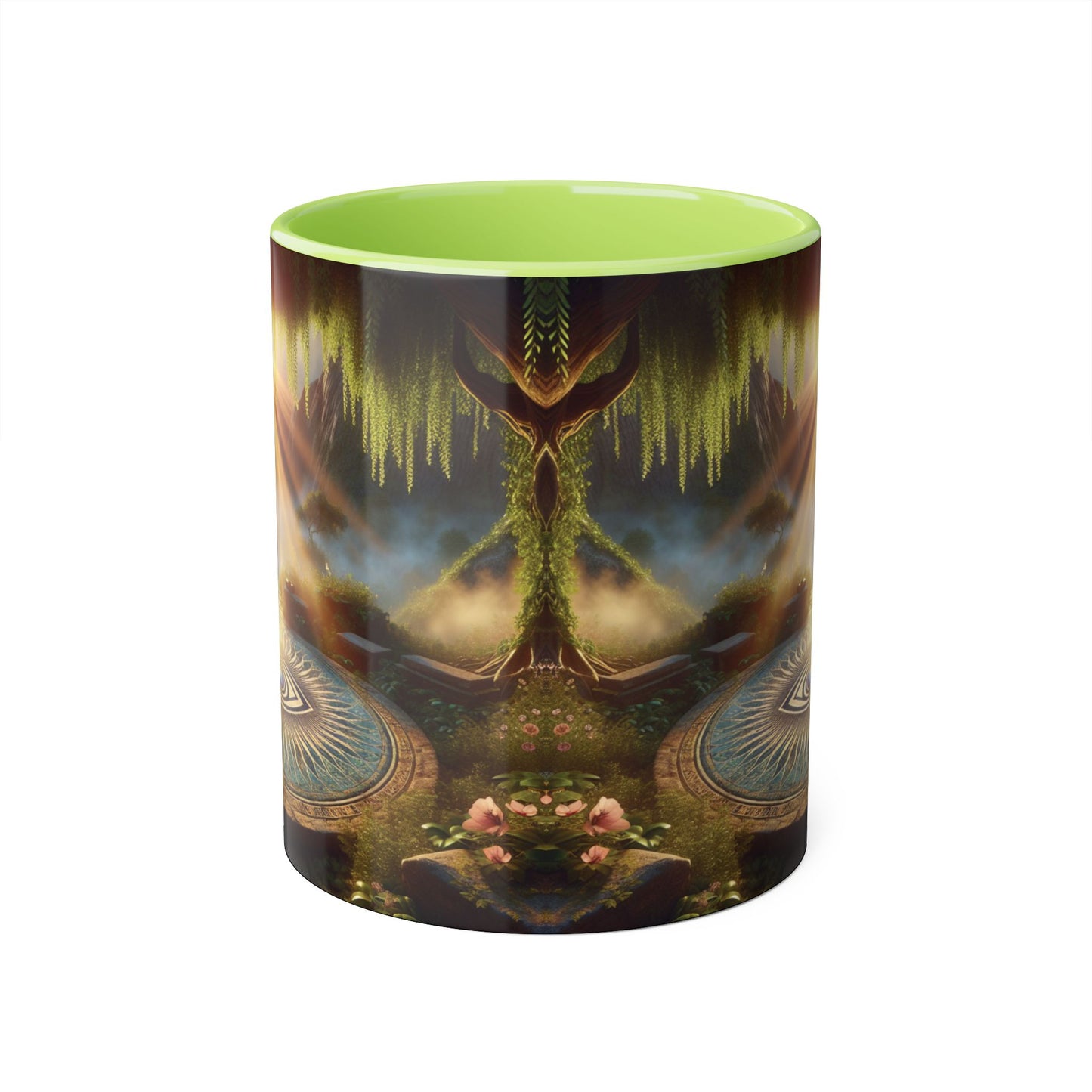 Mystical Eye Accent Mug - 11oz Coffee Cup for Mindfulness and Inspiration