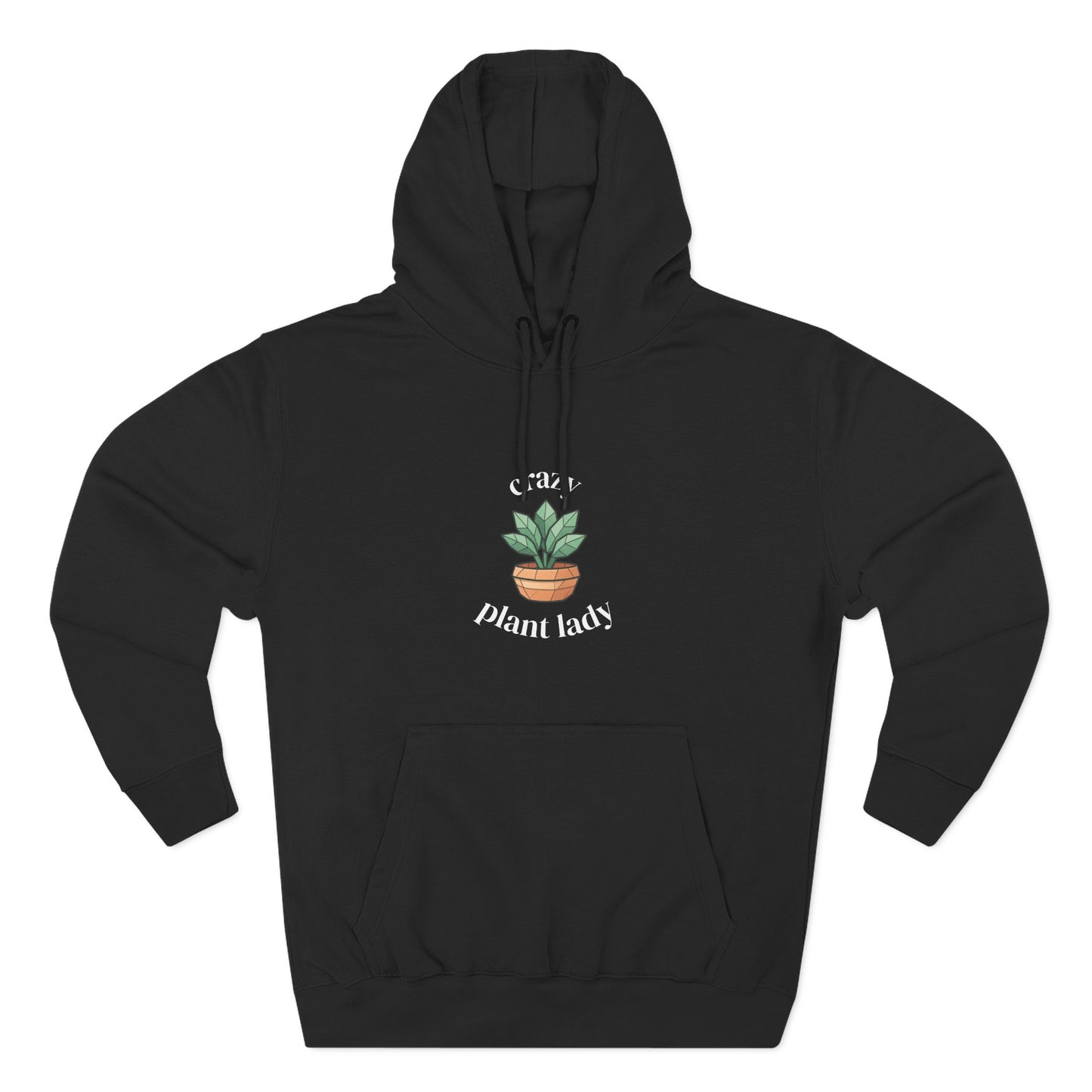Fleece Hoodie: Plant Lover Gift, Botanical Three-Panel Hoodie, Plant Lady Pullover