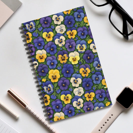 Spiral Journal - Pansy Pattern