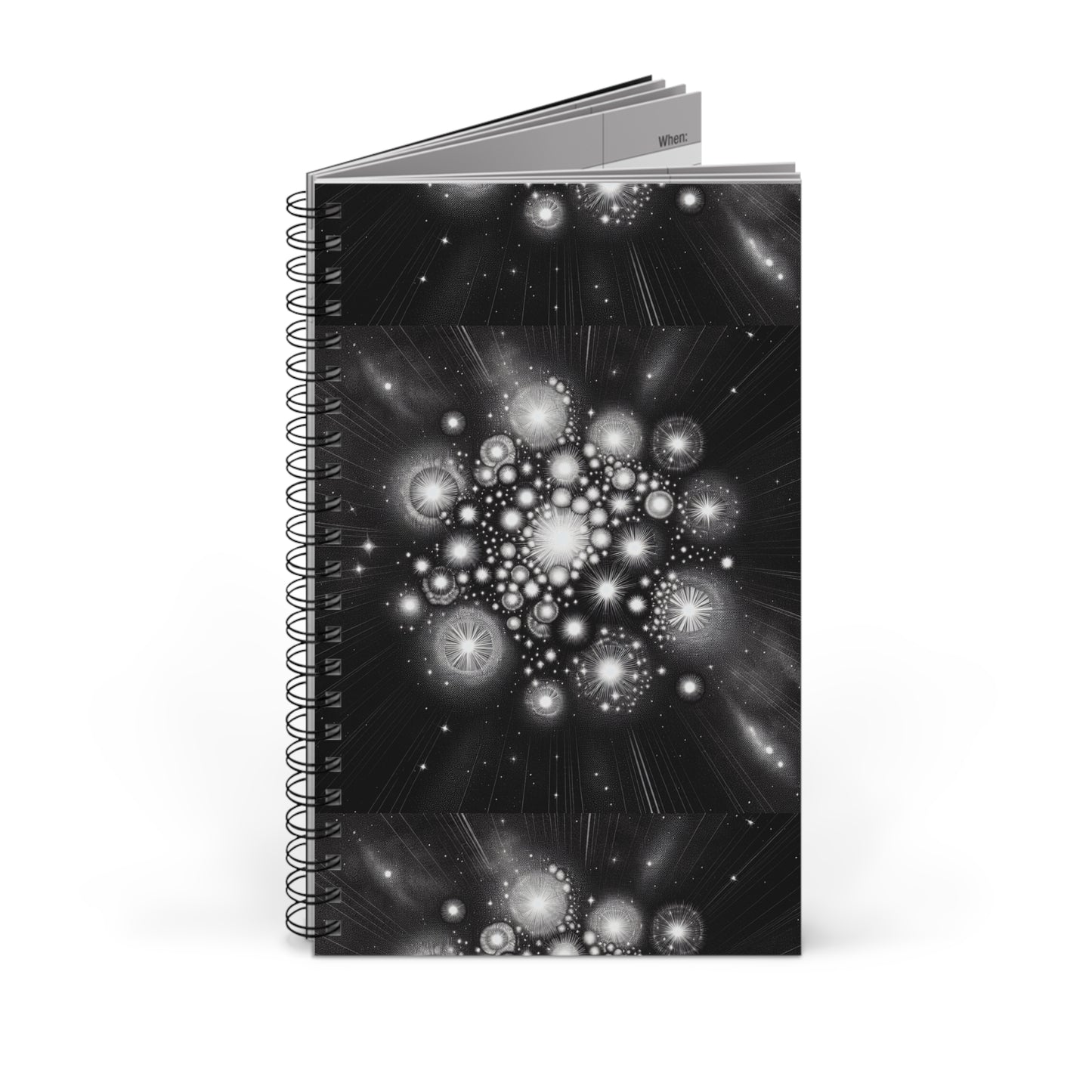 Star Cluster Spiral Journal - meditation journal, cosmic design, yogi diary