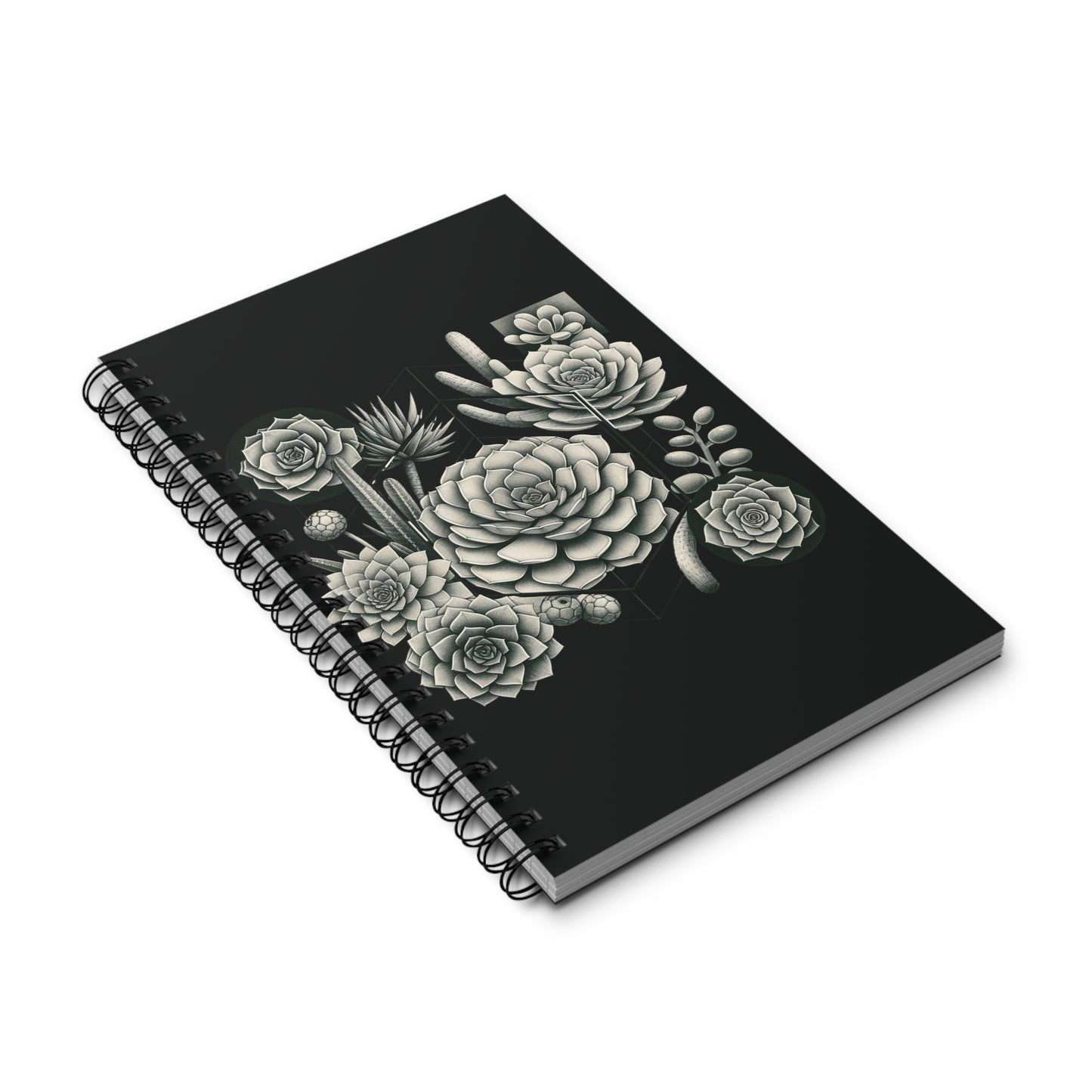 Botanical Spiral Journal - Succulent Design, Gift for Writers, Journal Lovers, Nature Enthusiasts
