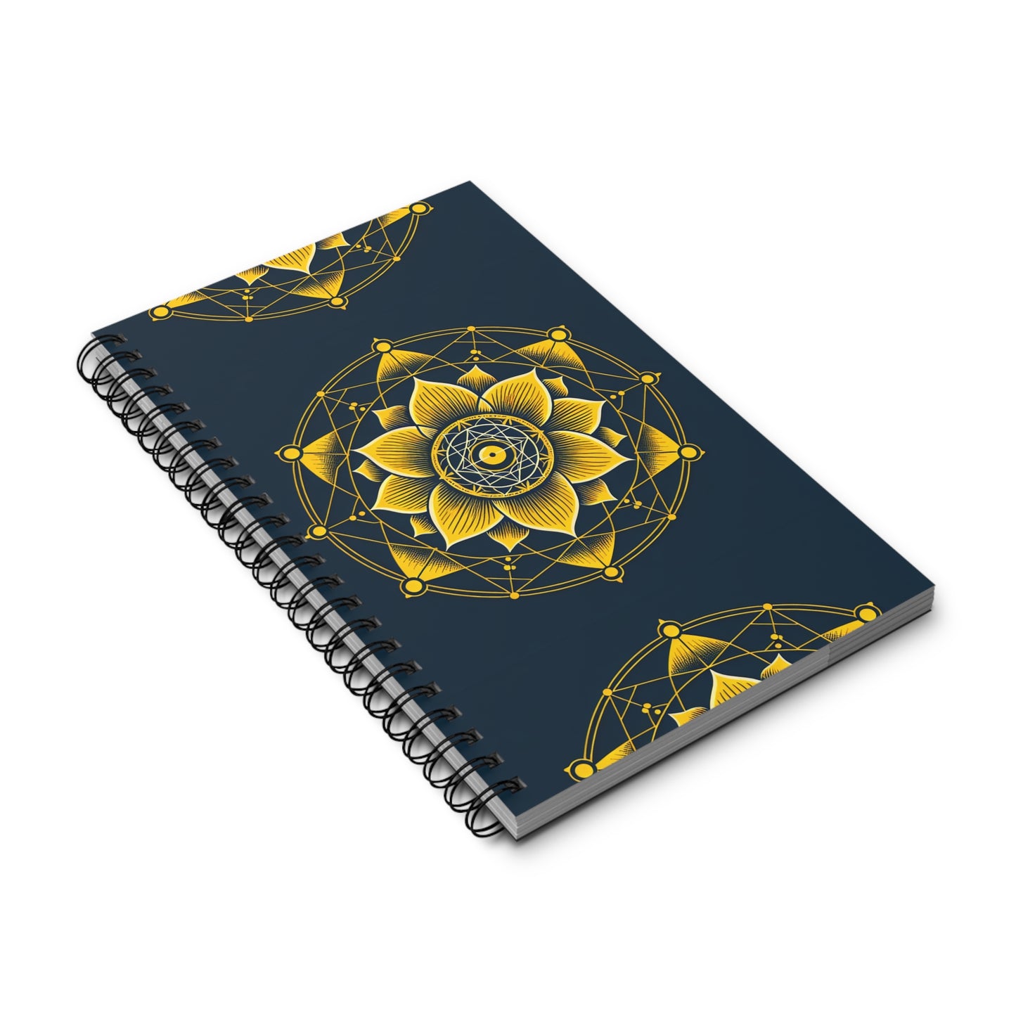 Solar Plexus Spiral Journal - Wellness Journal, Meditation Notebook, Gift for Her, Art Journal, Spiritual Writing