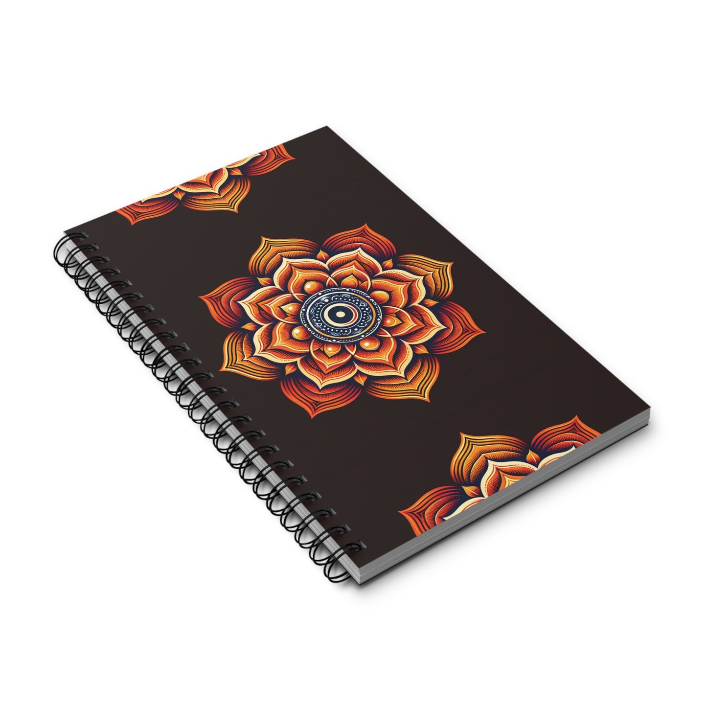 Sacral Chakra Spiral Journal - Mandala Design, Perfect for Meditation, Gratitude, and Daily Planning, Great Gift for Art Lovers
