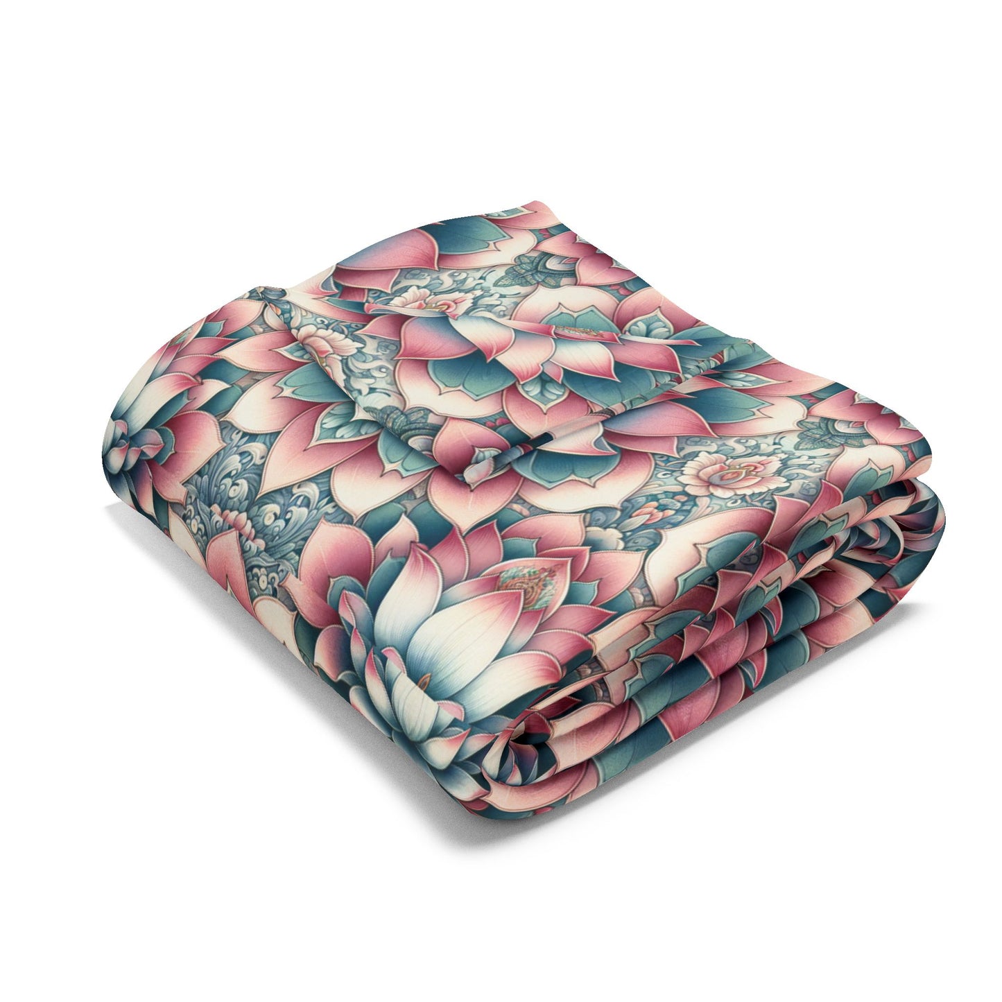 Fleece Blanket - Lotus Flower Design