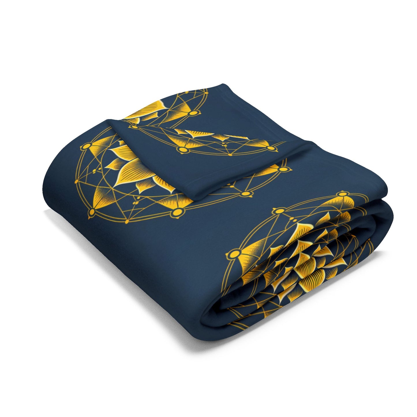 Fleece Blanket with Solar Plexus Chakra Design