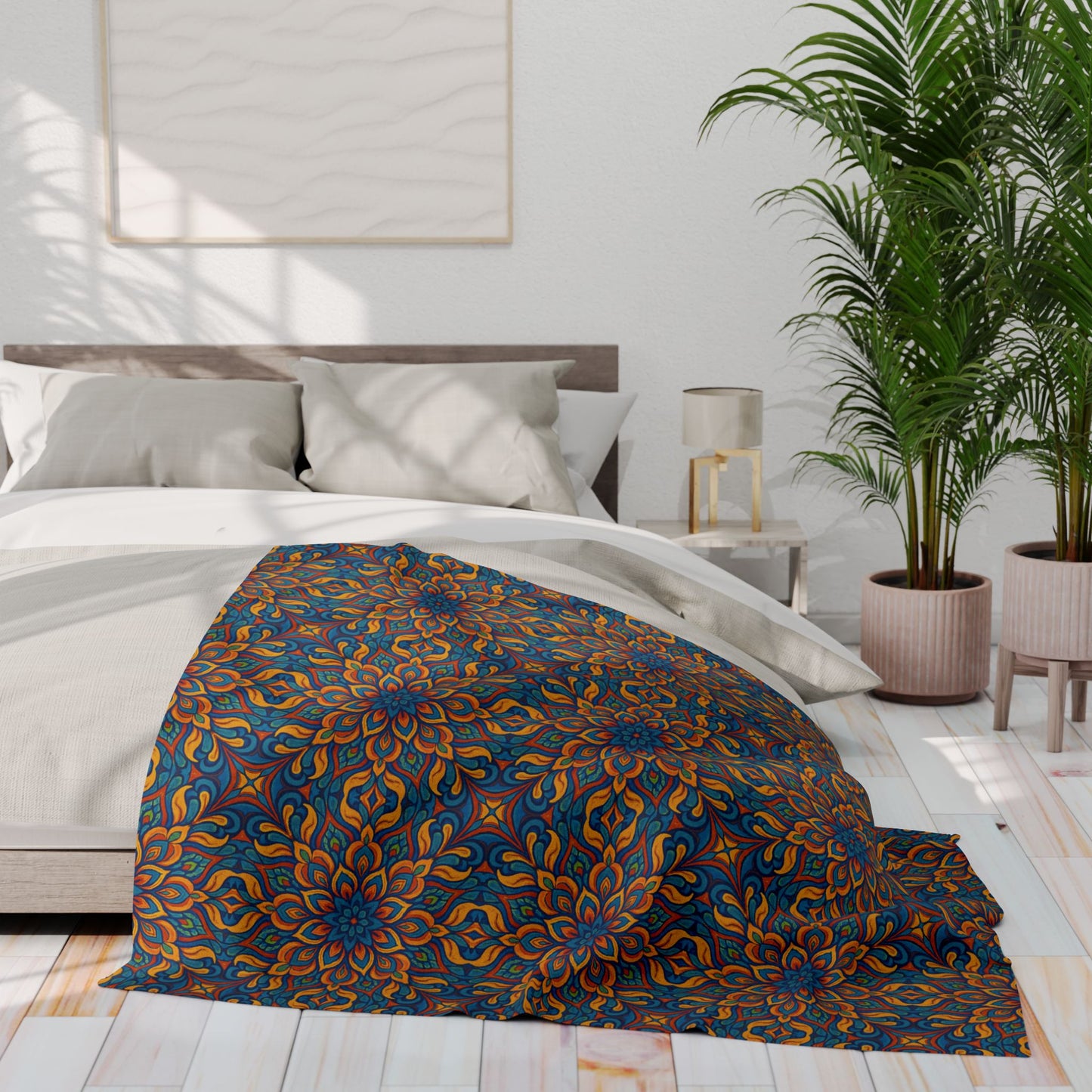 Arctic Fleece Blanket — Vibrant Kaleidoscope Throw