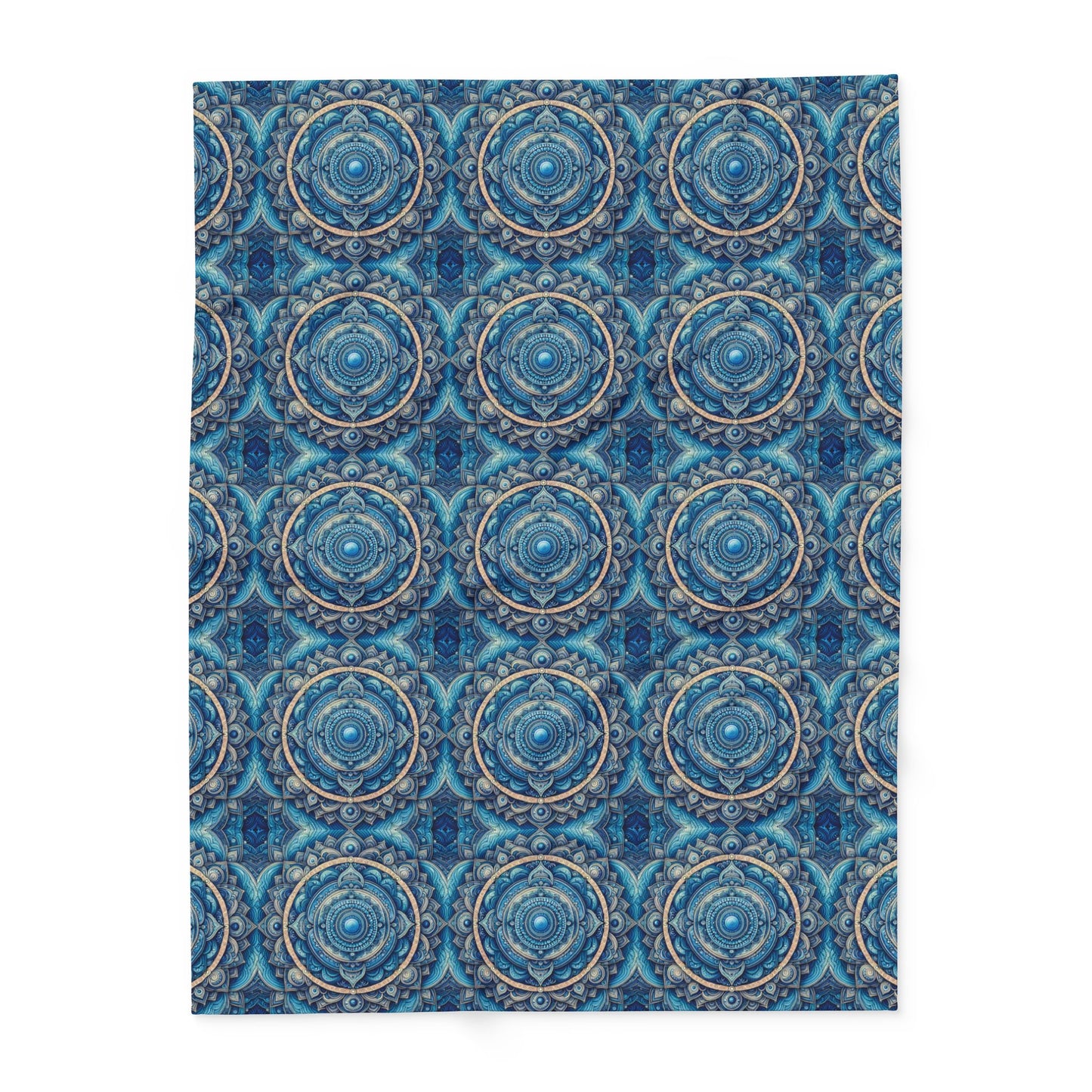 Fleece Blanket with Throat Chakra Design