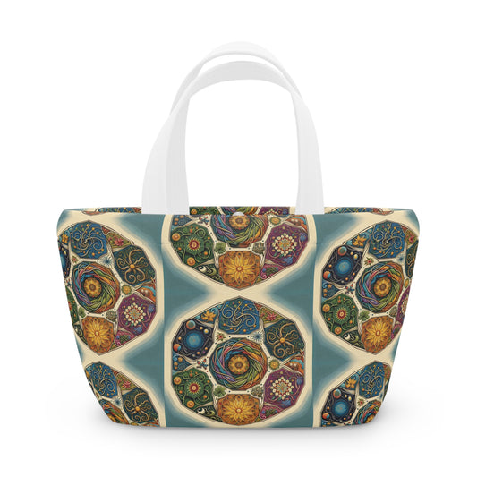 Floral Lunch Bag - Stylish Insulated Tote for Work & Picnics