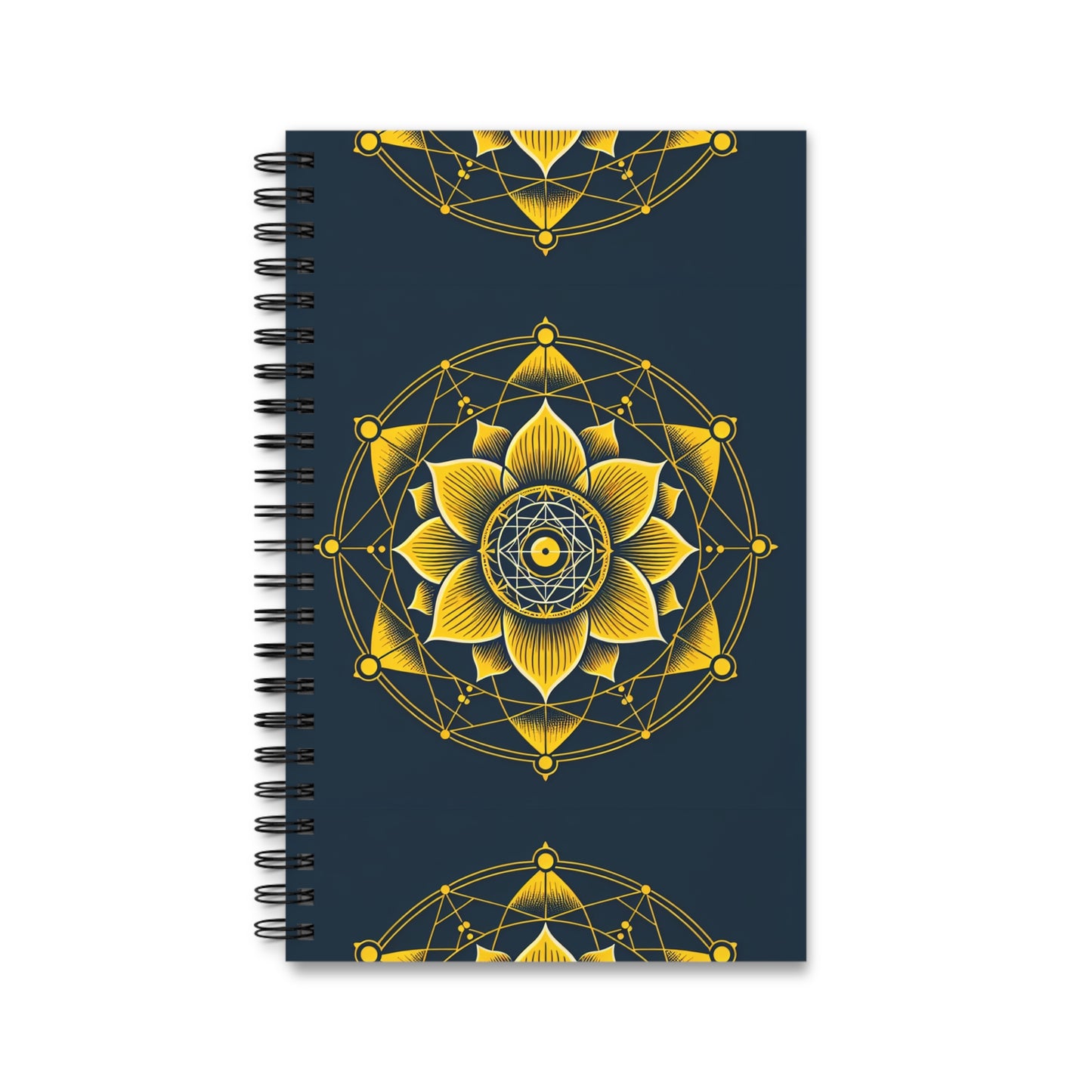 Solar Plexus Spiral Journal - Wellness Journal, Meditation Notebook, Gift for Her, Art Journal, Spiritual Writing