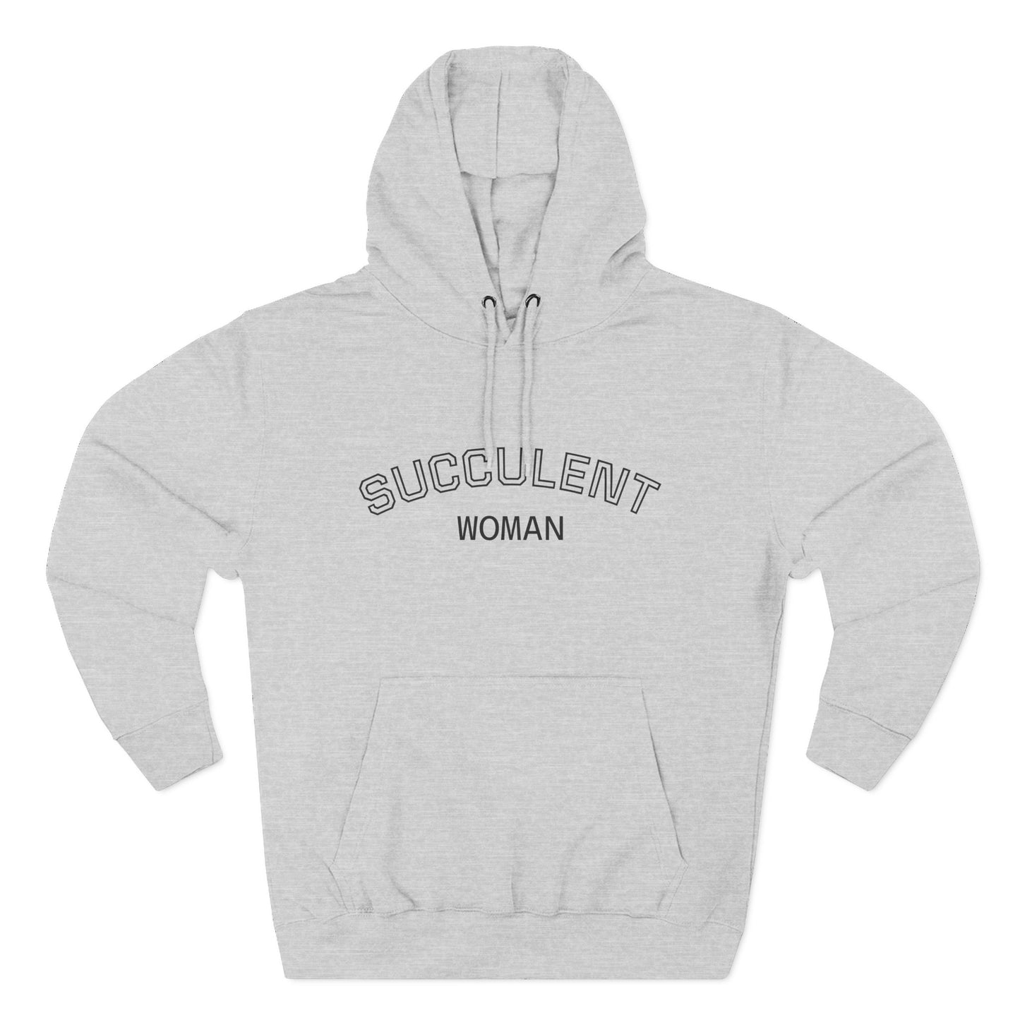 Fleece Hoodie: Succulent University Design, Botanical Plant Lover Gift, Cactus Lover Sweatshirt