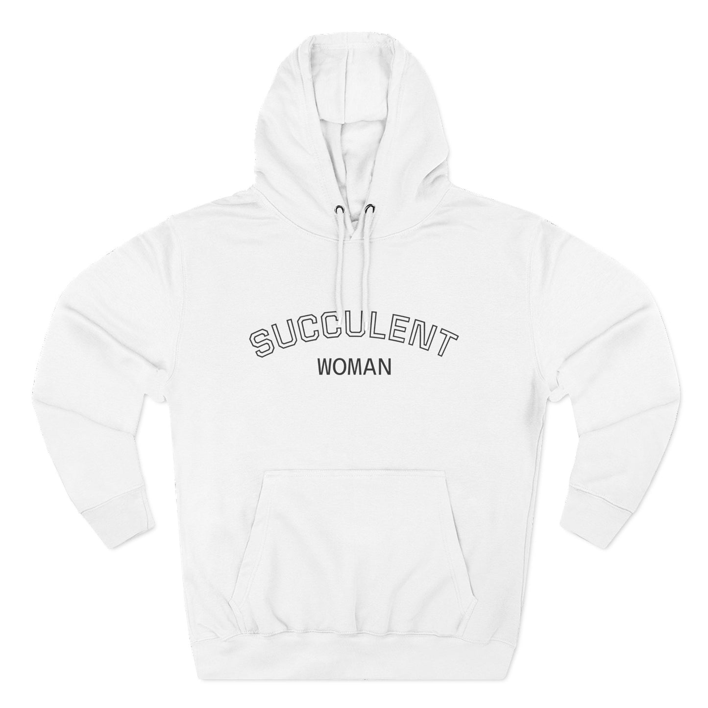 Fleece Hoodie: Succulent University Design, Botanical Plant Lover Gift, Cactus Lover Sweatshirt