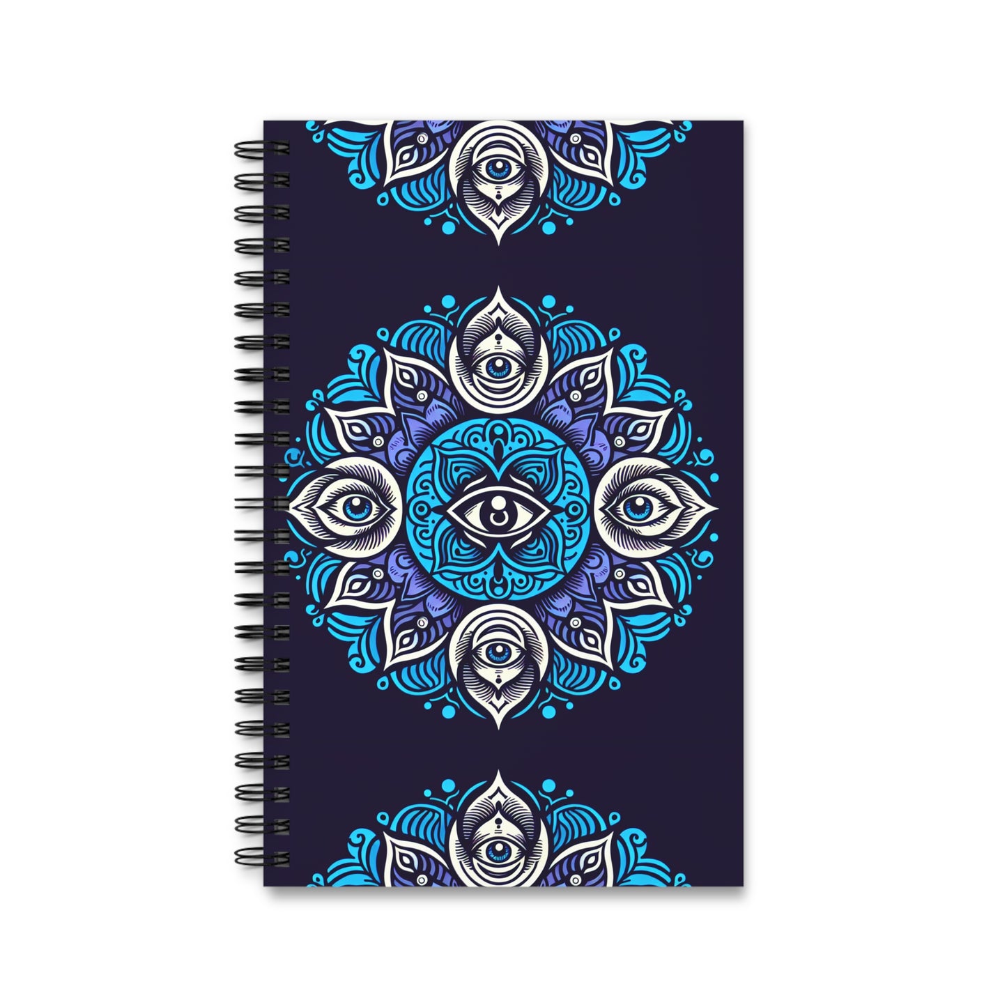 Third Eye Spiral Journal, Spiritual Notebook, Mandala Diary, Artistic Sketchbook, Eye Design Journal for Mindfulness