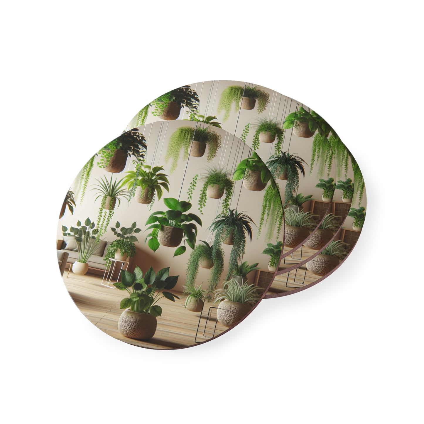 Tropical House Plants Coasters, Botanical Drink Coasters, Succulent Coasters, Plant Lover Gift, Greenery Coasters