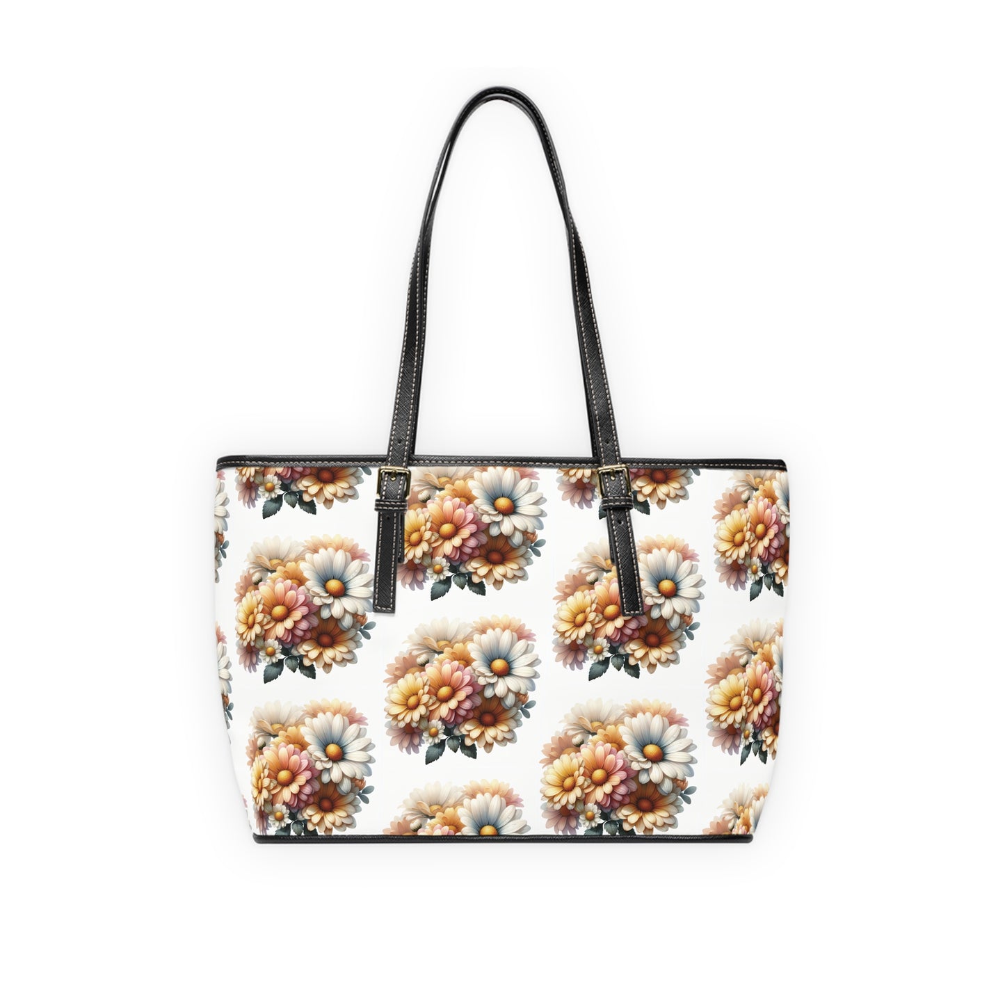 Floral PU Leather Shoulder Bag - Chic Floral Design for Everyday Style
