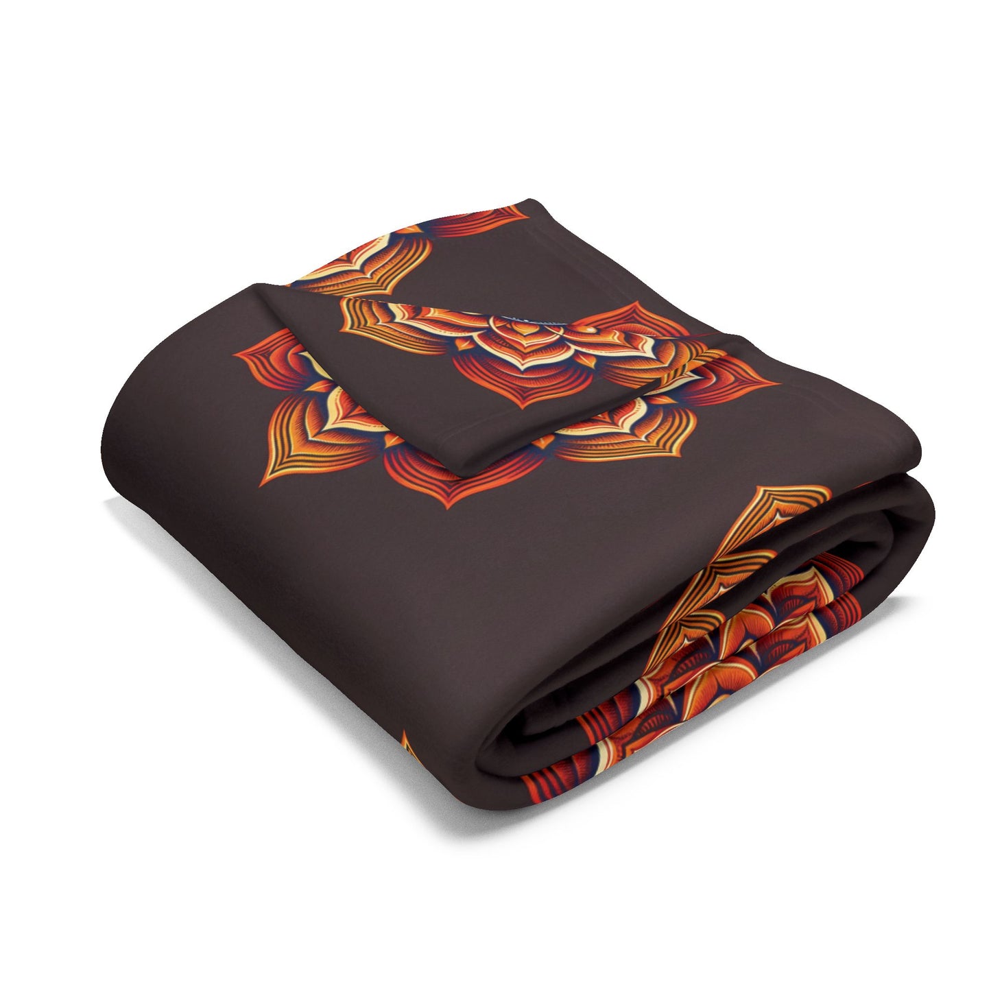 Fleece Blanket with Sacral Chakra Design