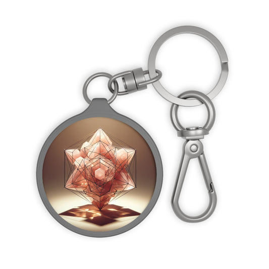 Elegant Geometric Keyring Tag
