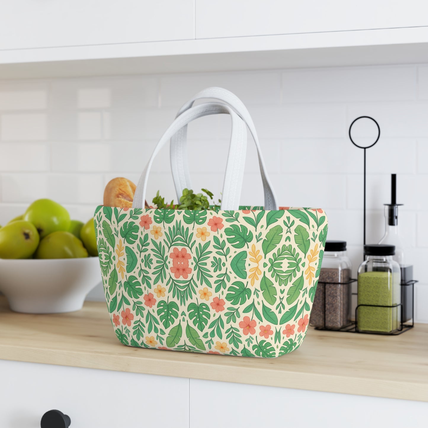 Tropical Floral Lunch Bag
