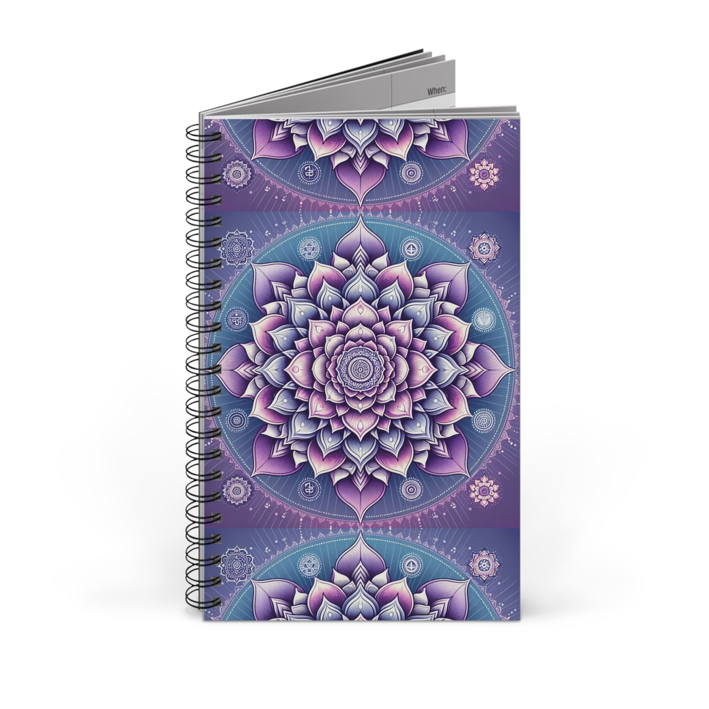 Crown Chakra Spiral Journal – Inspirational Notebook for Creativity, Meditation, and Self-Reflection, Gift for Writers, Artists, & Yogis
