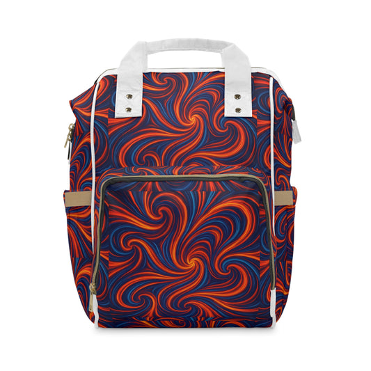 Diaper Backpack, Vibrant Swirls, Colorful Baby Bag, Mom Gift, Baby Shower Present, Nursery Backpack, Diaper Tote Bag