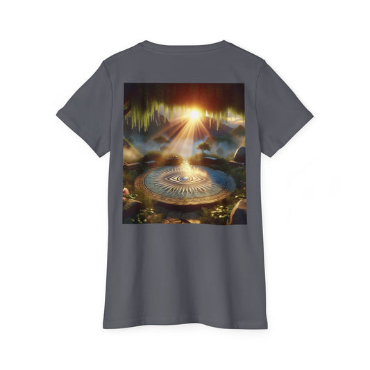 Women’s Organic Short Sleeve T-Shirt with Mystic Sunrise Design