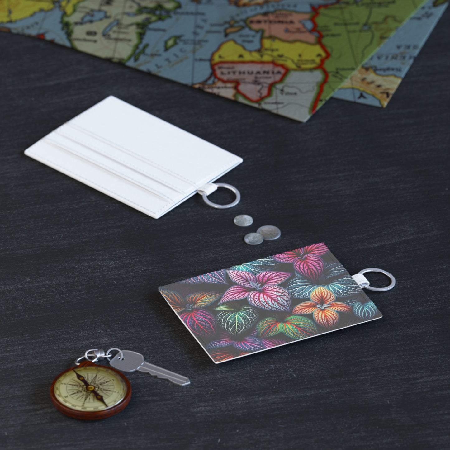 Card Holder: Vibrant Tropicals Design, Card Case, Credit Card Wallet, Travel Card Organizer, Floral Print Card Sleeve