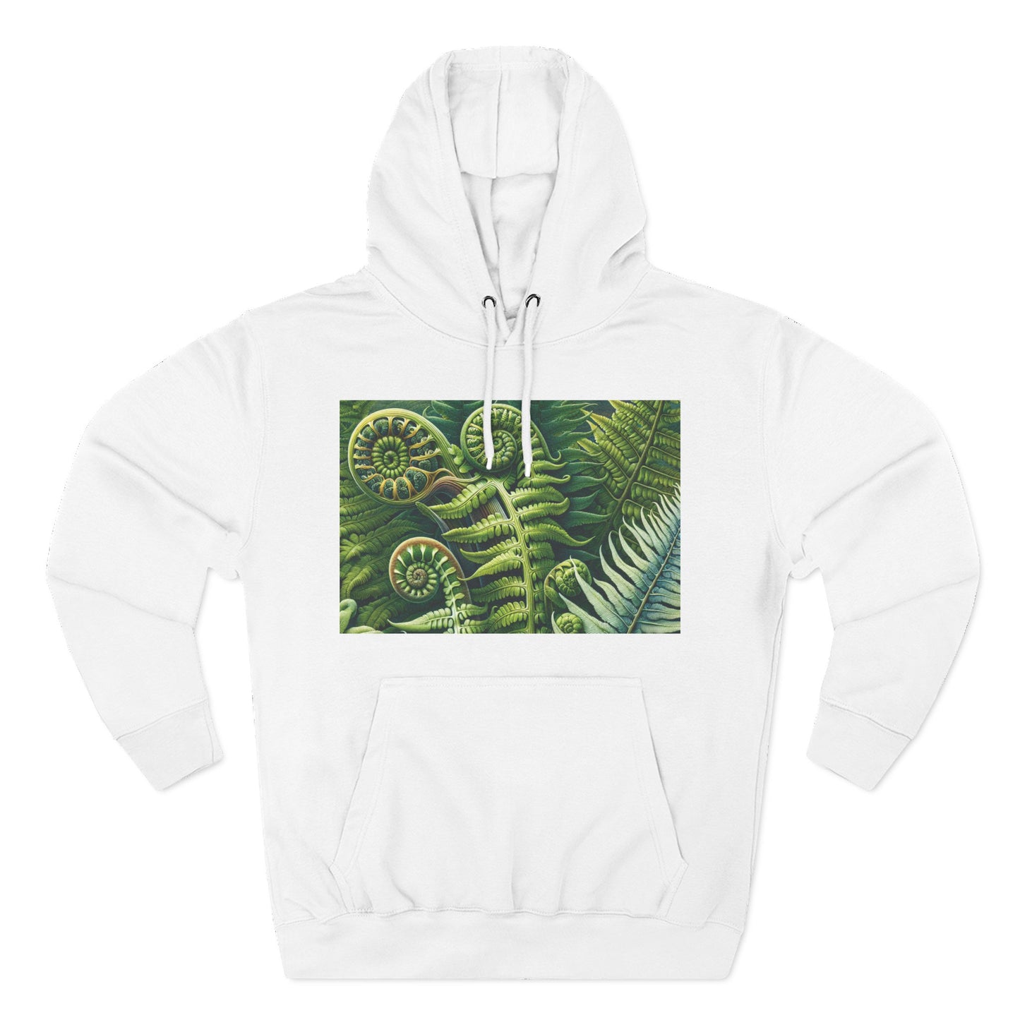 Nature-Inspired Three-Panel Fleece Hoodie for Outdoor Enthusiasts